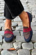 Mocasines Colorblock Azul Marino