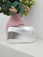 Clutch efecto ola plata