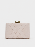 Clutch trenzado rosa
