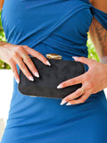 Clutch horizontal ovalado negro