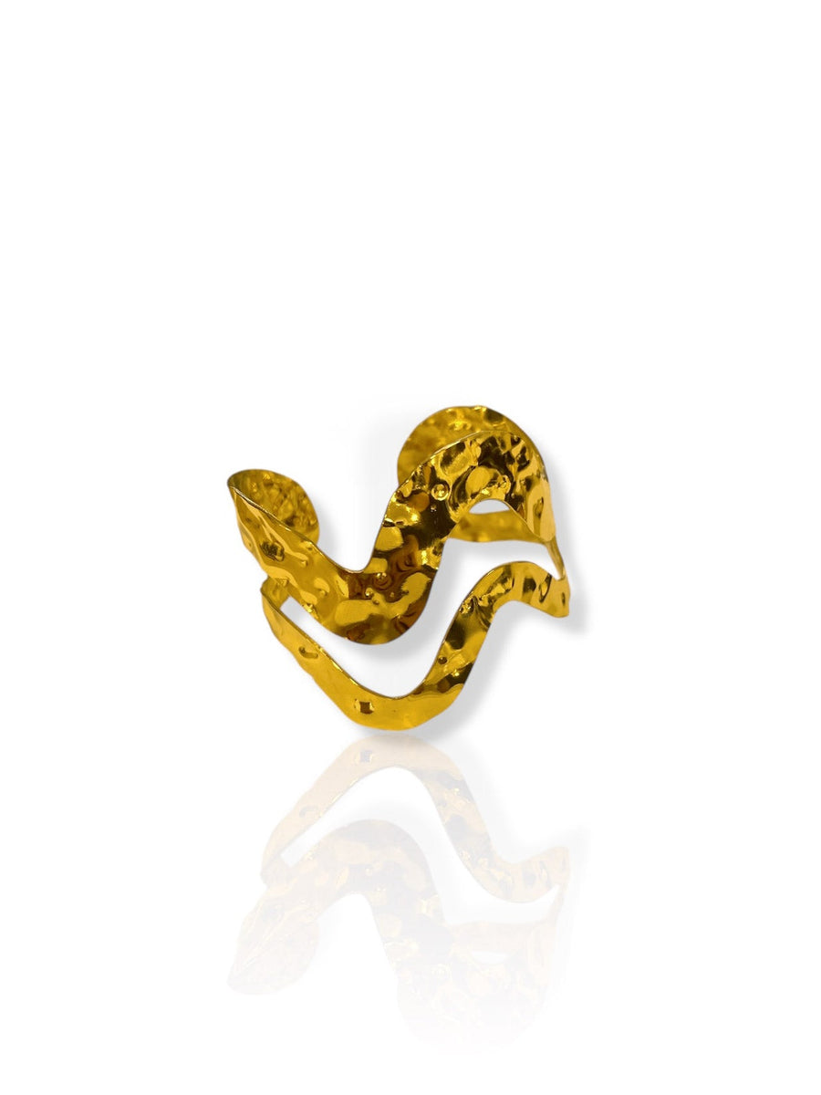 Brazalete onda picada dorado