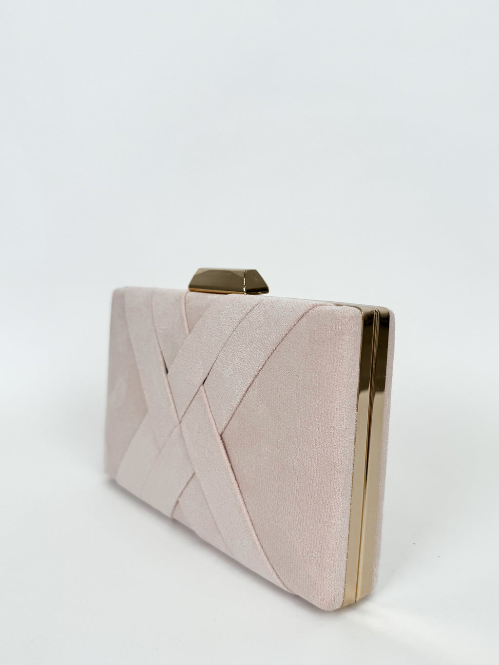 Clutch trenzado rosa