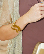 Brazalete onda picada dorado
