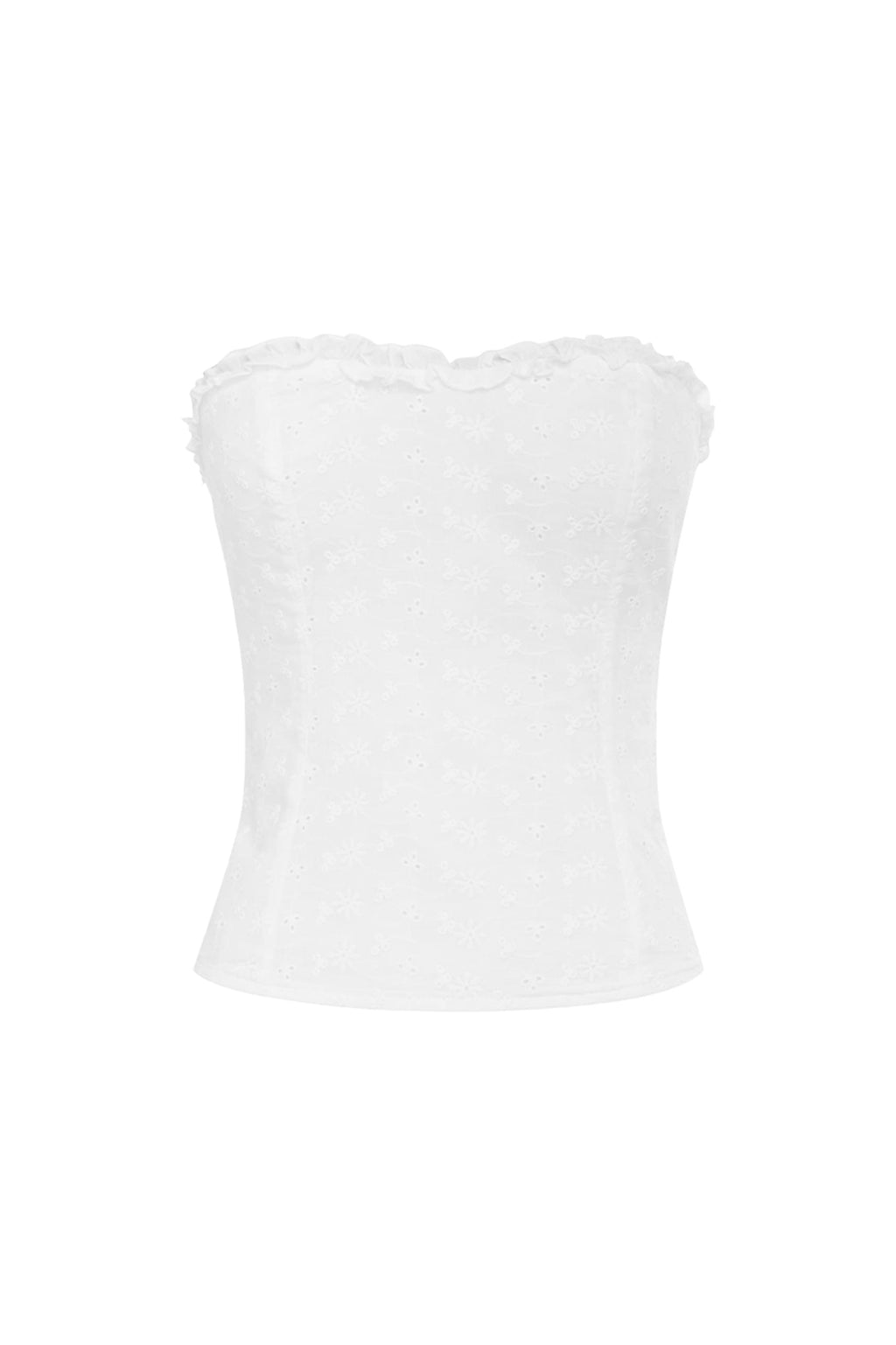 Carrie | Top Bustier Palabra de Honor – Blanco