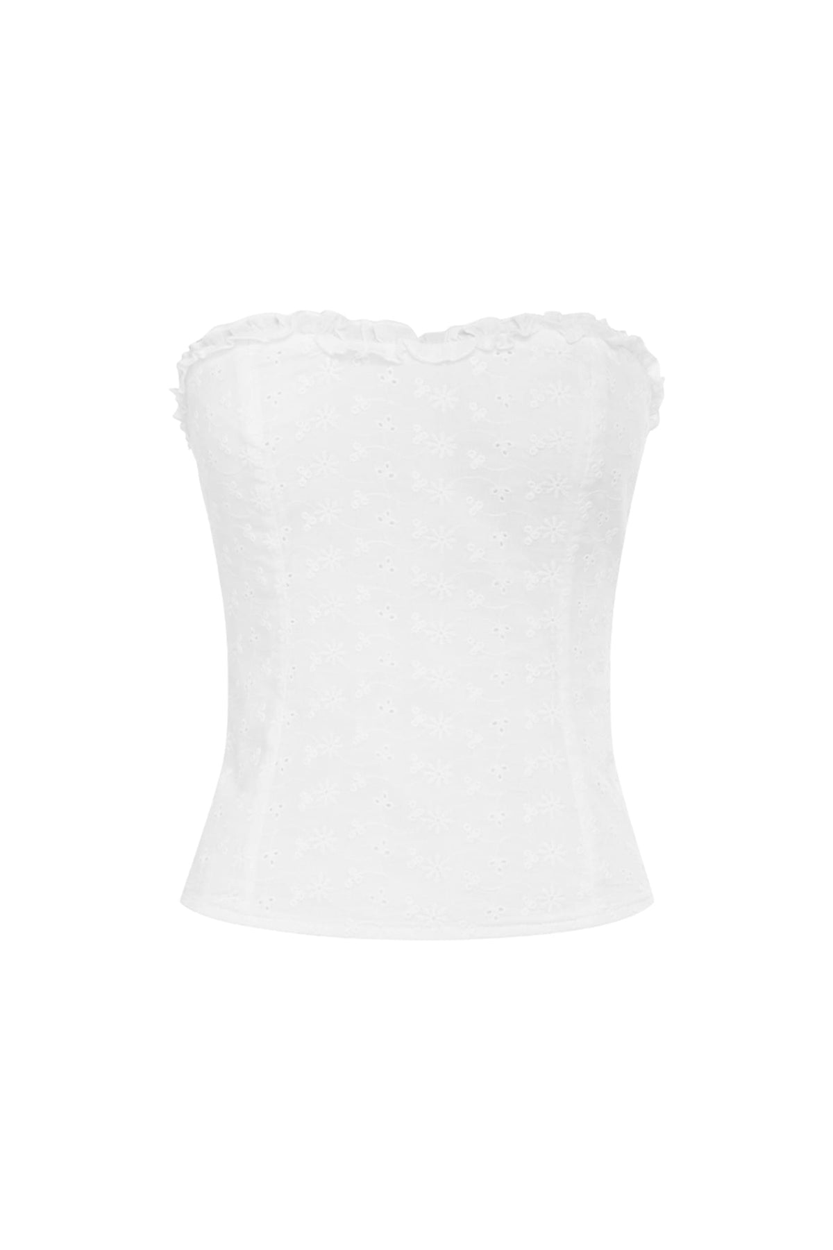 Carrie | Top Bustier Palabra de Honor – Blanco