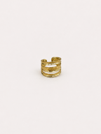 Anillo bandas dorado