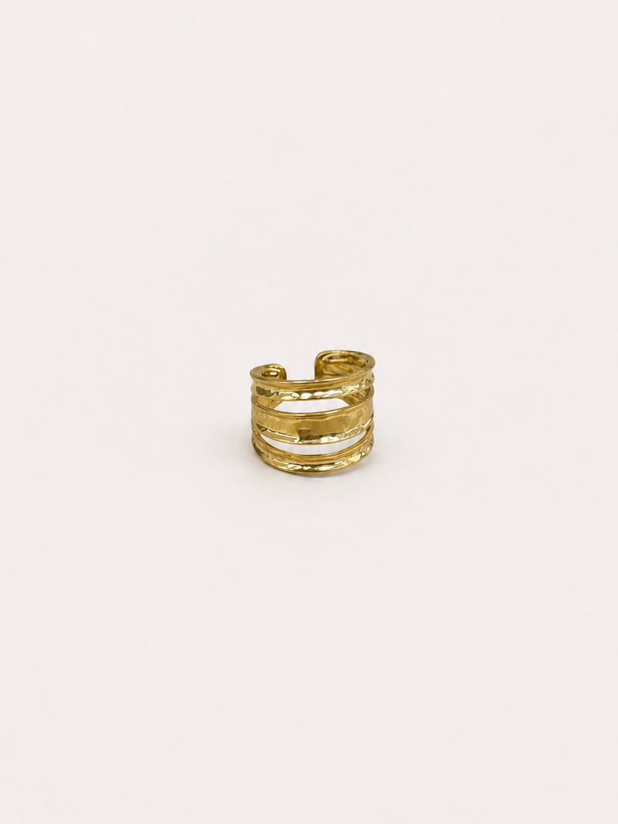 Anillo bandas dorado