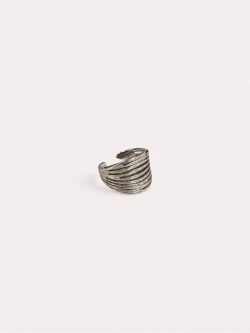 Anillo aberturas plateado