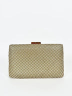 Clutch brillos dorado efecto