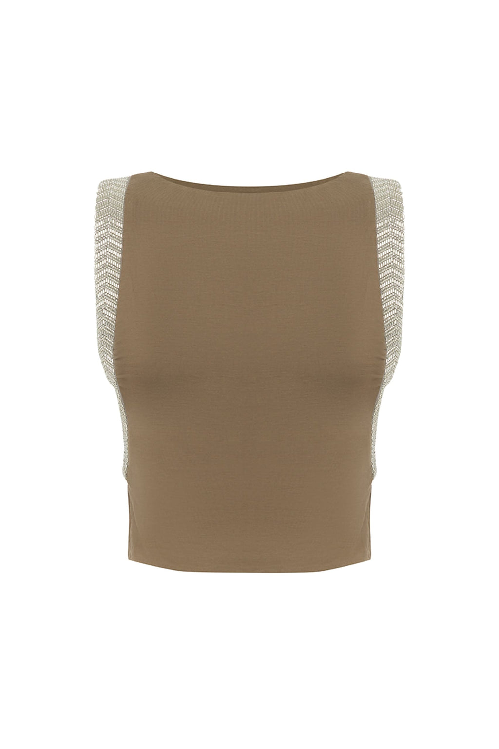 Remy | Top con Espalda Nadadora y Lentejuelas – Moca