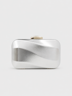 Clutch efecto ola plata