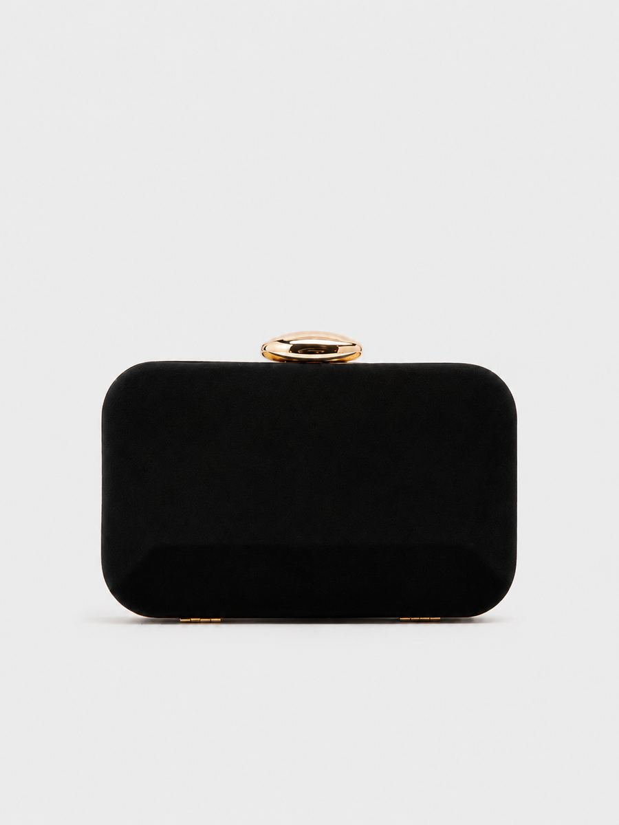 Clutch horizontal ovalado negro