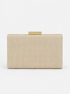 Clutch brillitos rectángulo dorado