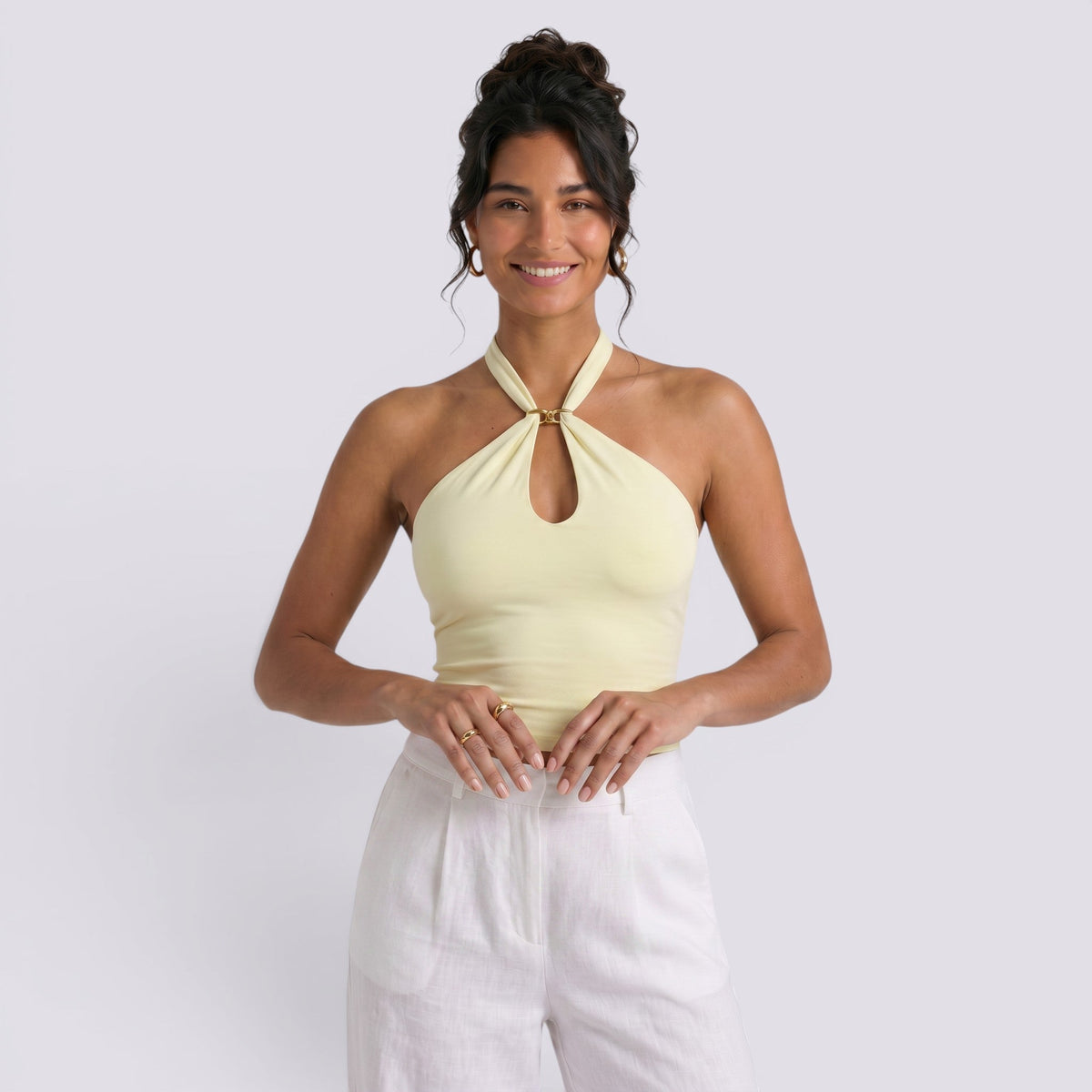 Top Halter Mujer Espalda Descubierta Fiesta