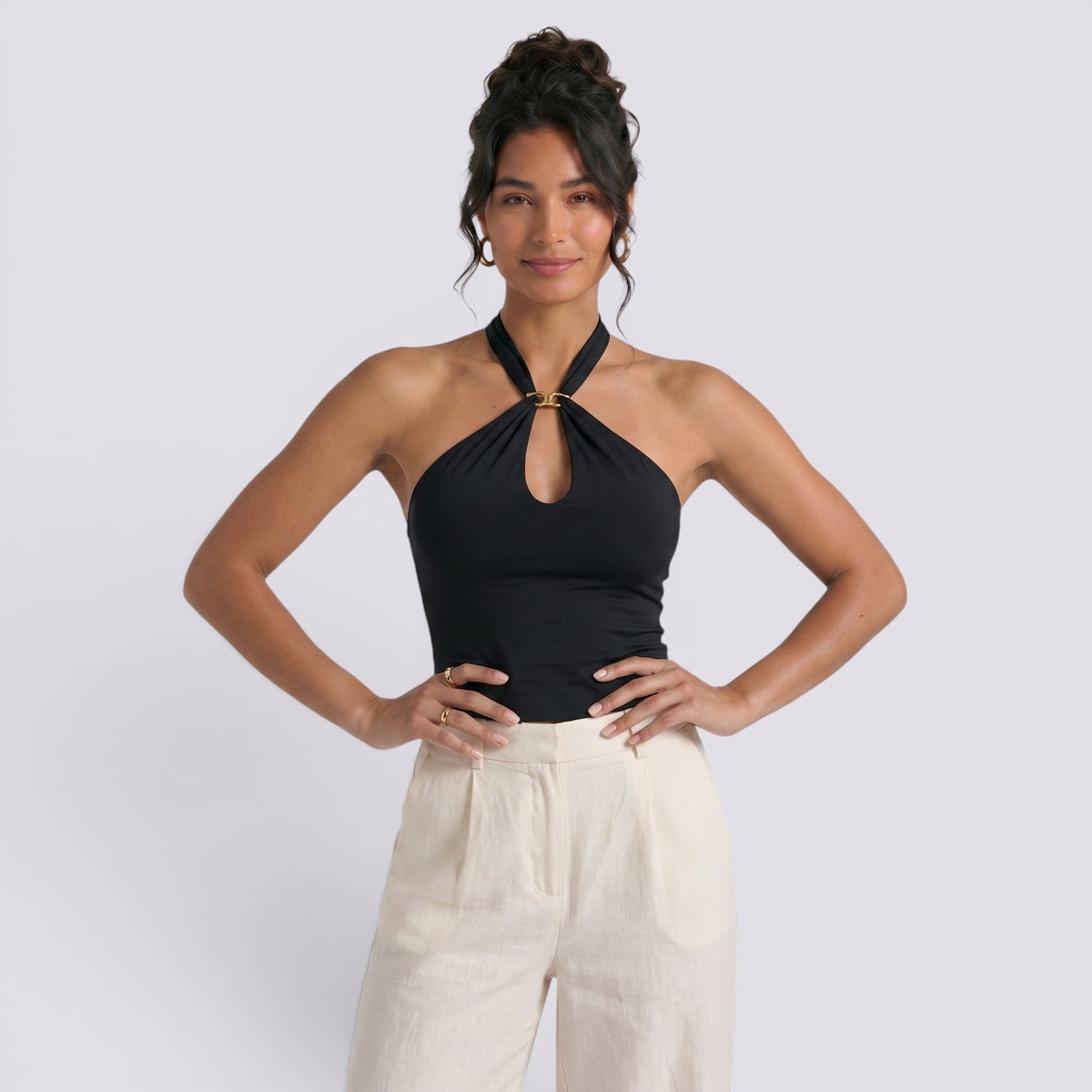Top Halter Mujer Espalda Descubierta Fiesta