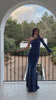 Vestido largo azul en terraza mediterránea - Sedalun