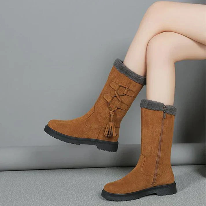 Lidia - Botas de invierno con suela gruesa y forro cálido
