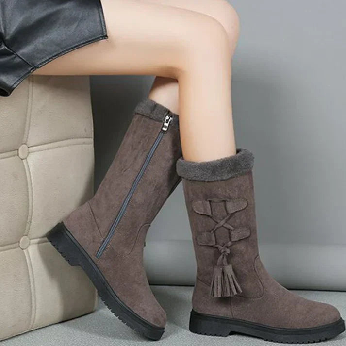 Lidia - Botas de invierno con suela gruesa y forro cálido