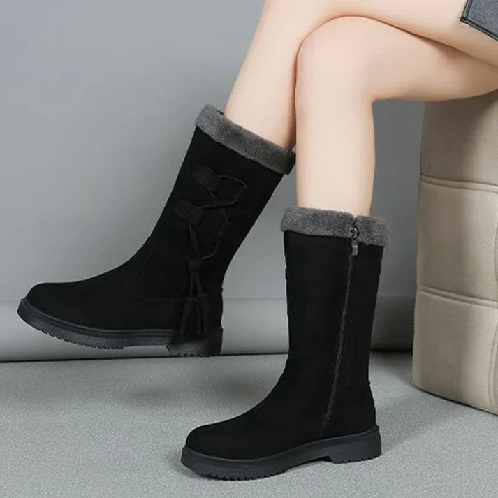 Lidia - Botas de invierno con suela gruesa y forro cálido