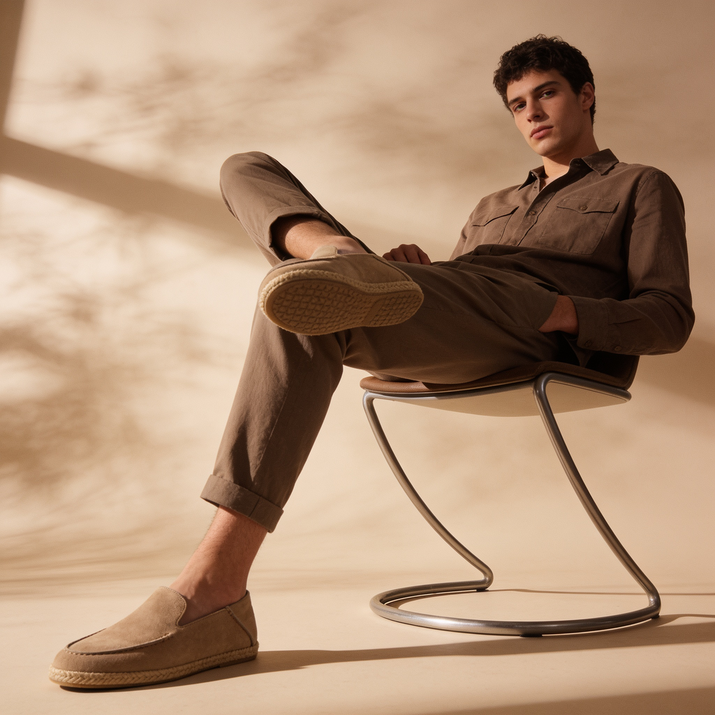 Mocasines Alpargata de Ante para Hombre