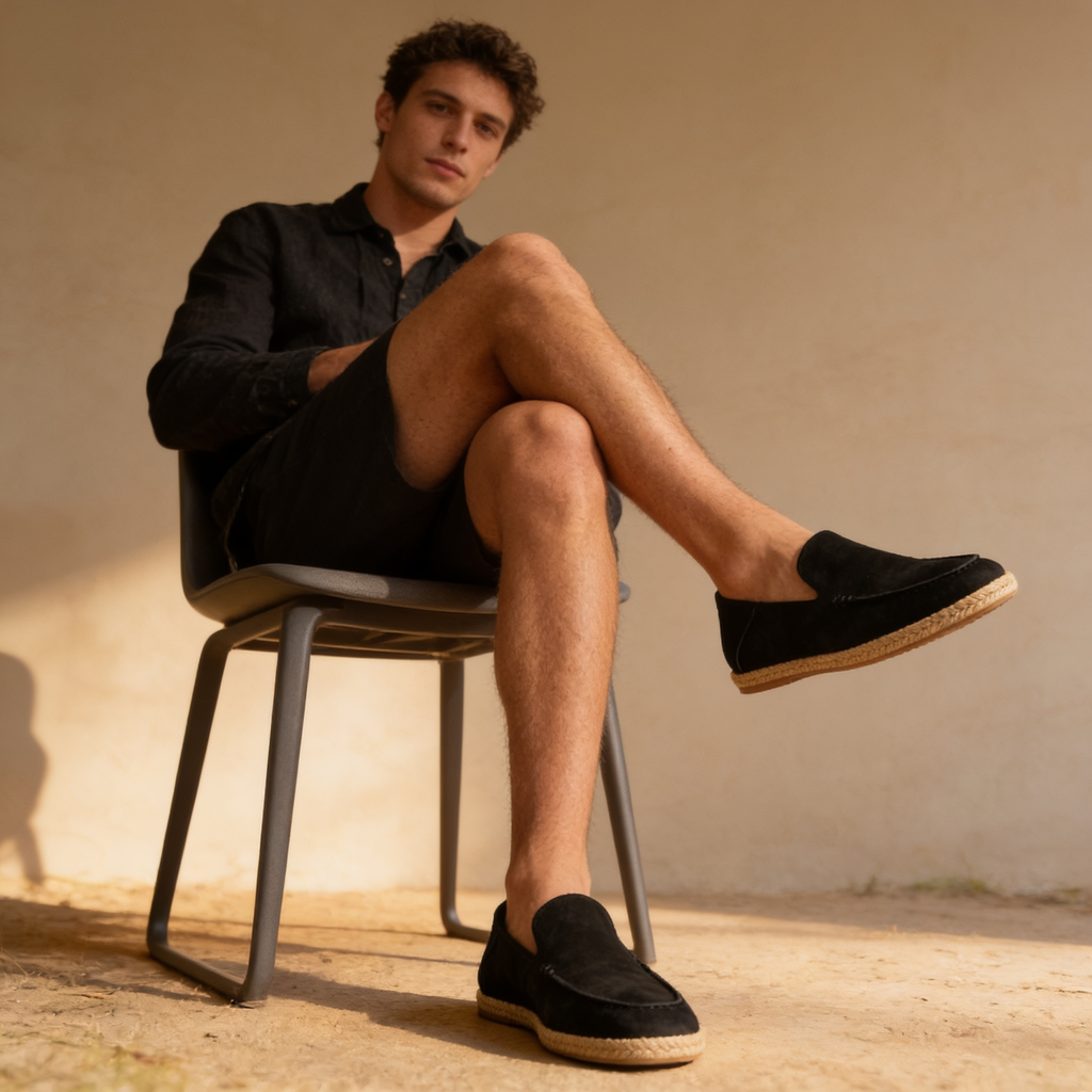 Mocasines Alpargata de Ante para Hombre