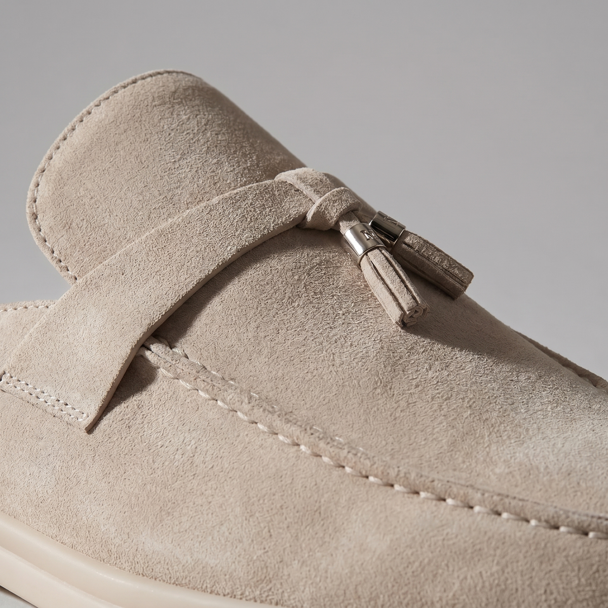 Mules de Ante para Hombre con Hebilla Metálica