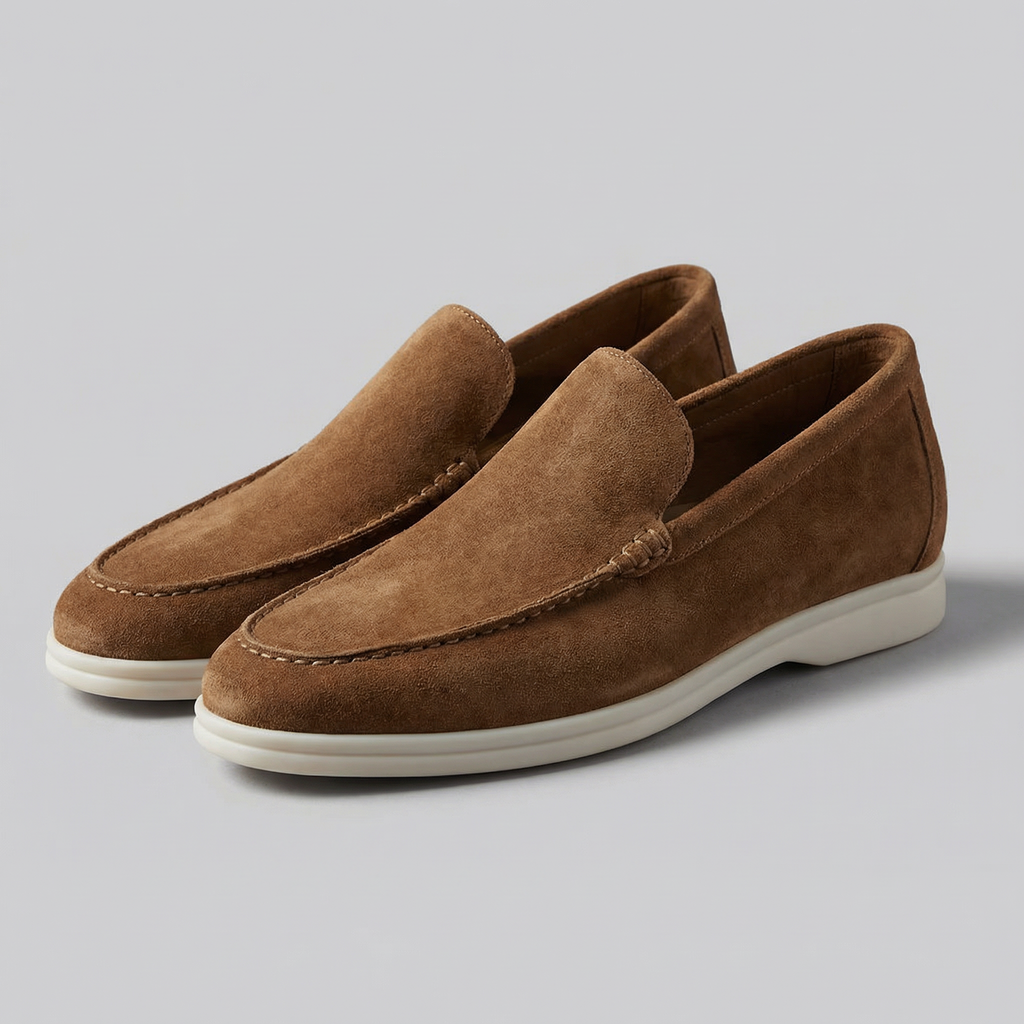 Mocasines de Ante sin Cordones para Hombre